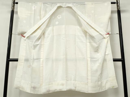 平和屋着物●長襦袢　無双仕立て　舞桜文　暈し染め　正絹　逸品　未使用　CABM9241ut