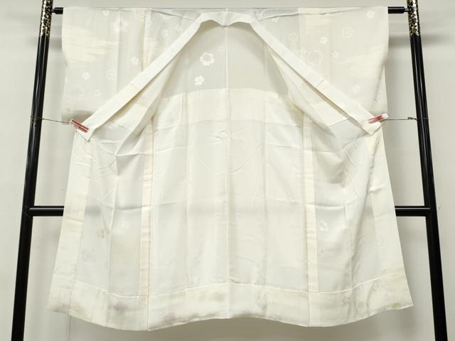 平和屋着物●長襦袢　無双仕立て　舞桜文　暈し染め　正絹　逸品　未使用　CABM9241ut