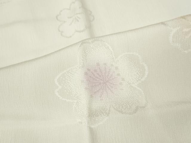 平和屋着物●長襦袢　無双仕立て　舞桜文　暈し染め　正絹　逸品　未使用　CABM9241ut