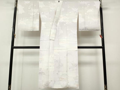 平和屋着物●長襦袢　袷　片輪車地紋　暈し染め　さが美扱い　正絹　逸品　CABM9242ut