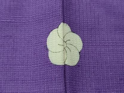 平和屋着物●上質な紬　色無地　江戸紫色　正絹　逸品　未使用　CABM9247ut