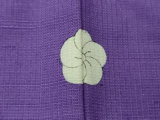 平和屋着物●上質な紬　色無地　江戸紫色　正絹　逸品　未使用　CABM9247ut