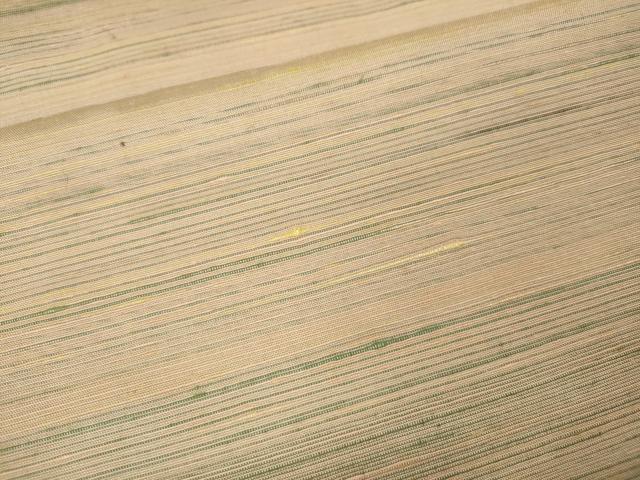 平和屋着物●紅花紬　米沢　横段霞文　正絹　逸品　未使用　CABM9248ut