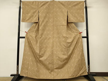 平和屋着物●上質な紬　十字絣　ますいわ屋扱い　正絹　逸品　CABM9249ut