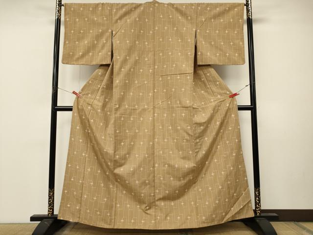 平和屋着物●上質な紬　十字絣　ますいわ屋扱い　正絹　逸品　CABM9249ut
