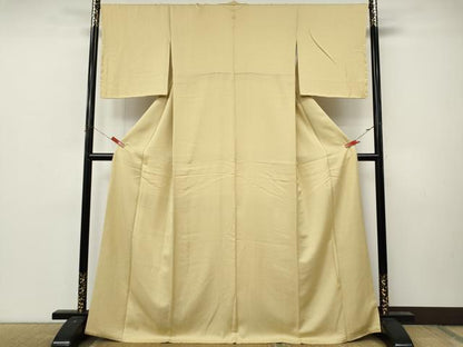 平和屋着物●上質な色無地　蜂蜜色　正絹　逸品　未使用　CABM9255ut