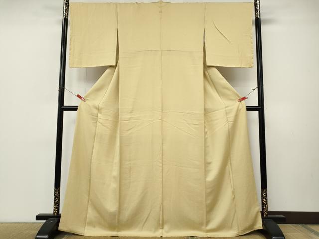 平和屋着物●上質な色無地　蜂蜜色　正絹　逸品　未使用　CABM9255ut