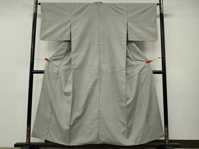平和屋着物●結城紬　色無地　蕎麦切色　正絹　逸品　CABM9256ut