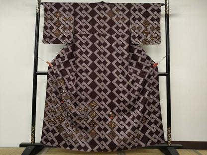 平和屋着物▼訪問着　絞り　刺繍　草花文　金彩　正絹　逸品　CABM9258ut