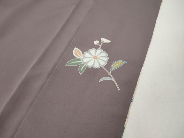 平和屋着物●訪問着　駒刺繍　扇面草花文　暈し染め　金彩　正絹　逸品　CABM9259ut