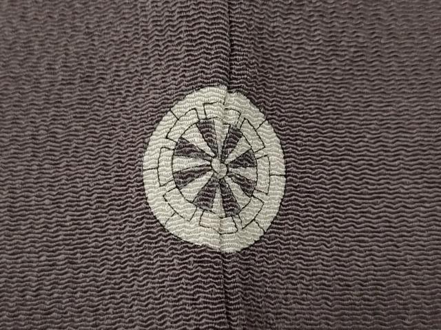 平和屋着物●訪問着　刺繍　草花文　鬼しぼ縮緬　正絹　逸品　CABM9263ut