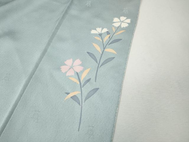 平和屋着物●訪問着　駒刺繍　絞り　草花文　金彩　正絹　逸品　CABM9269ut