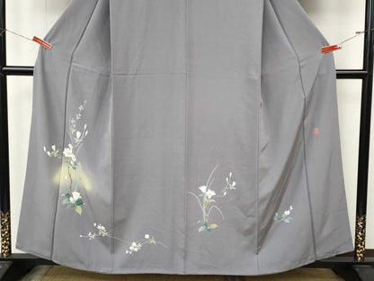 平和屋着物●訪問着　友禅　作家物　枝花文　暈し染め　正絹　逸品　CABM9270ut
