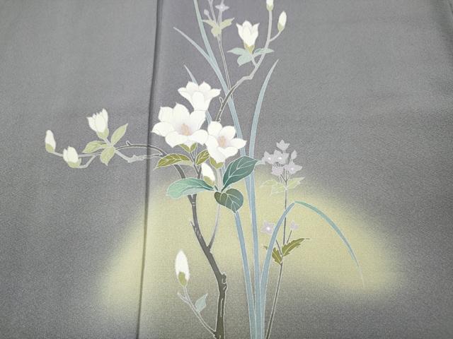 平和屋着物●訪問着　友禅　作家物　枝花文　暈し染め　正絹　逸品　CABM9270ut
