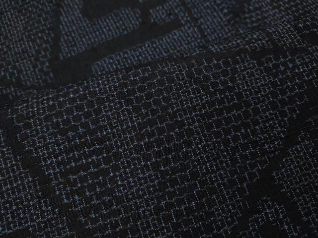 平和屋着物●結城紬　80亀甲　切嵌吉祥花文　正絹　逸品　CABM9281ut