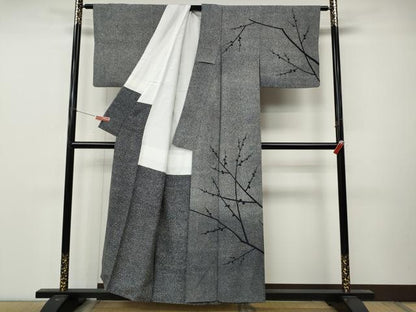平和屋着物●訪問着　中西進　枝蕾　たたき染め　正絹　逸品　CABM9289ut