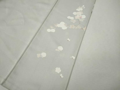 平和屋着物●訪問着　駒刺繍　地紙枝花文　暈し染め　金彩　正絹　逸品　CABM9290ut