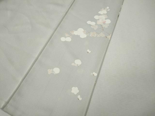 平和屋着物●訪問着　駒刺繍　地紙枝花文　暈し染め　金彩　正絹　逸品　CABM9290ut