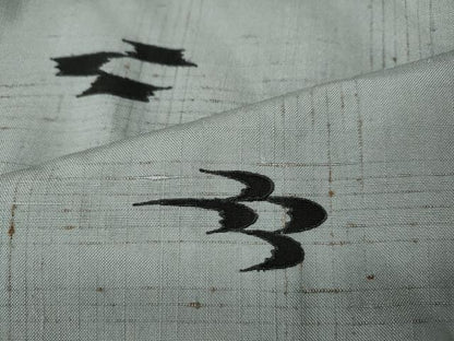 平和屋着物●染色作家　斉藤三才　ぜんまい紬　琉球絣文様　正絹　逸品　CABM9291ut