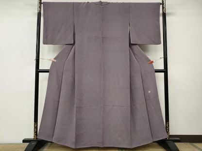 平和屋着物●伝統工芸師　服部光擴　江戸小紋　立分銅　鬼しぼ縮緬　正絹　逸品　CABM9296ut