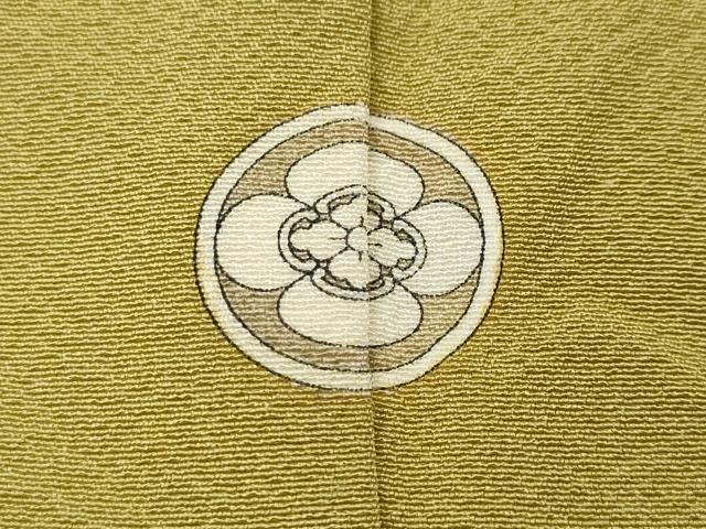 平和屋着物●上質な色無地　芥子色　正絹　逸品　CABM9298ut
