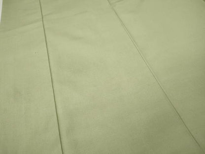 平和屋着物●結城紬　色無地　裏葉柳色　正絹　逸品　CABM9299ut