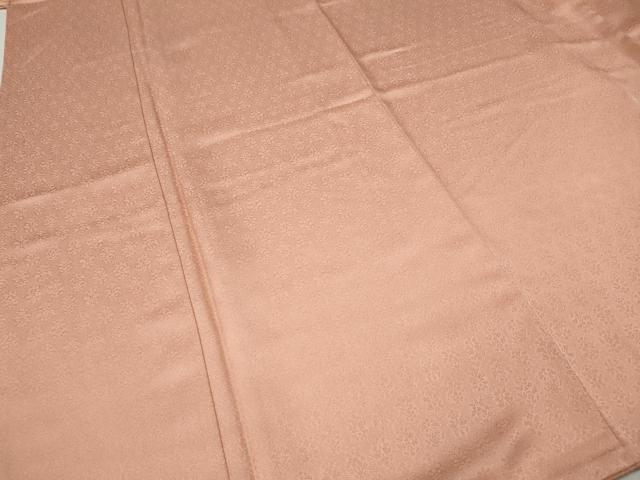 平和屋着物●上質な色無地　作家物　草花地紋　一斤染色　正絹　逸品　CABM9306ut