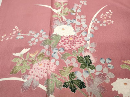 平和屋着物●訪問着　友禅　作家物　草花文　暈し染め　正絹　逸品　CABM9314ut