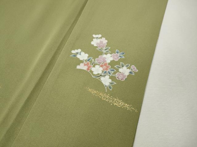 平和屋着物●訪問着　風景草花文　暈し染め　金彩　正絹　逸品　CABM9319ut