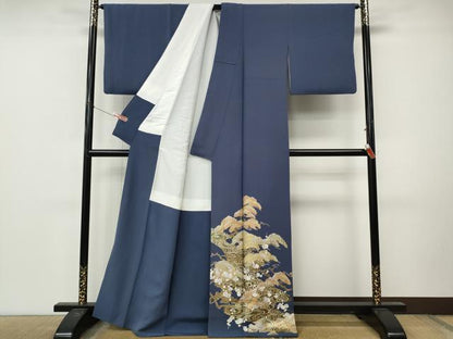 平和屋着物●豪華色留袖　流水松文　金彩　正絹　逸品　CABM9324ut