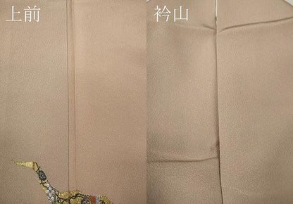 平和屋着物●色留訪問着　作家物　総刺繍　蔦の葉吉祥文　金銀糸　正絹　逸品　CABM9330ut