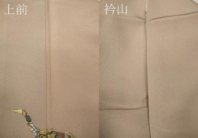 平和屋着物●色留訪問着　作家物　総刺繍　蔦の葉吉祥文　金銀糸　正絹　逸品　CABM9330ut