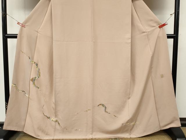 平和屋着物●色留訪問着　作家物　総刺繍　蔦の葉吉祥文　金銀糸　正絹　逸品　CABM9330ut