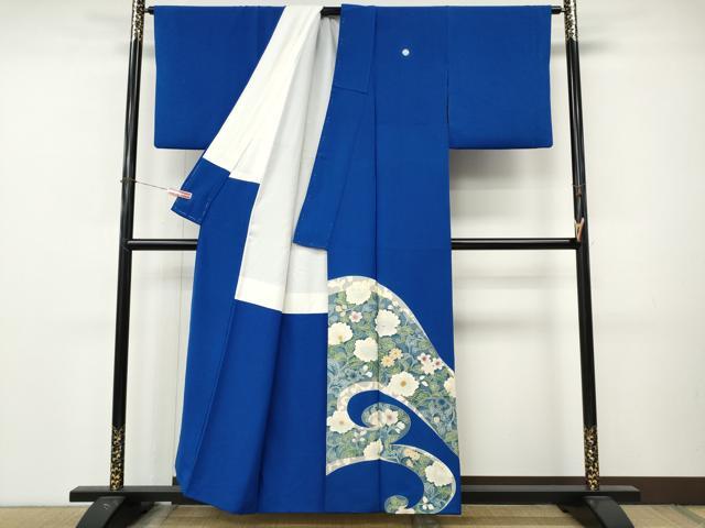 平和屋着物●訪問着　流水草花文　金彩　正絹　逸品　CABM9331ut