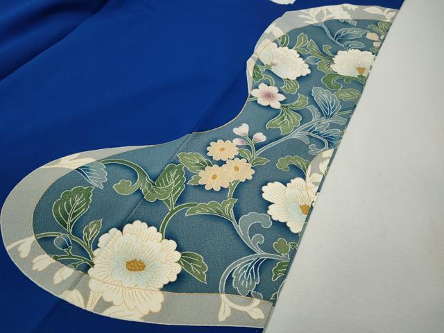 平和屋着物●訪問着　流水草花文　金彩　正絹　逸品　CABM9331ut