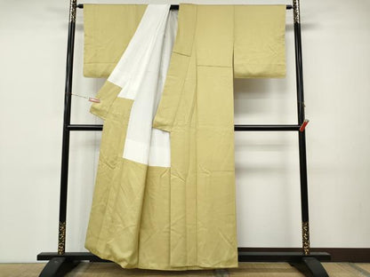 平和屋着物●上質な色無地　蒸栗色　正絹　逸品　未使用　CABM9332ut