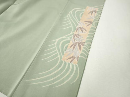 平和屋着物●豪華色留袖　作家物　駒刺繍　短冊重ね飛鶴花文　暈し染め　正絹　逸品　CABM9338ut