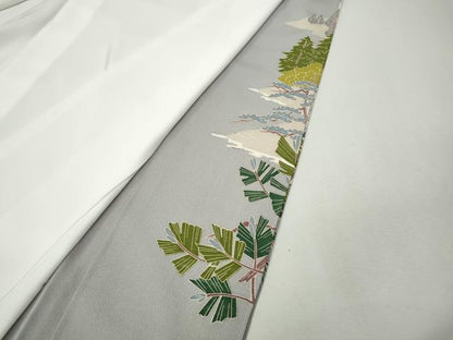 平和屋着物●豪華色留袖　友禅　風景草木文　暈し染め　正絹　逸品　CABM9339ut