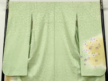 平和屋着物●豪華振袖　舞桜文　暈し染め　正絹　逸品　CABM9340ut