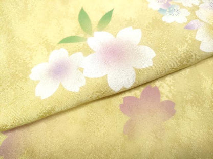平和屋着物●豪華振袖　舞桜文　暈し染め　正絹　逸品　CABM9340ut