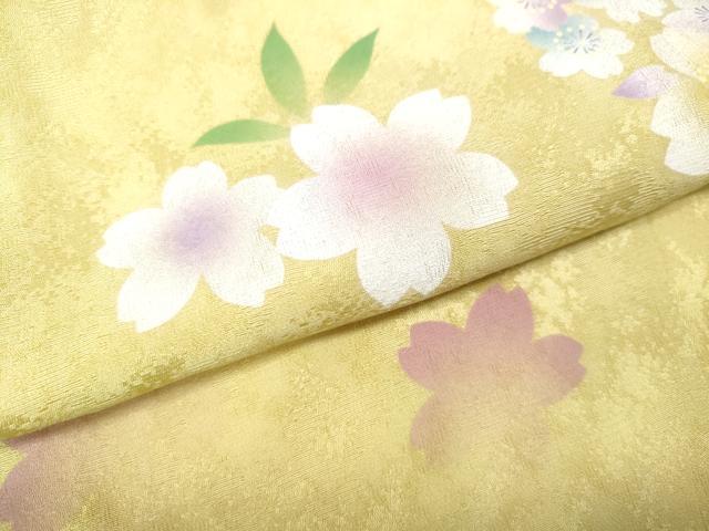 平和屋着物●豪華振袖　舞桜文　暈し染め　正絹　逸品　CABM9340ut