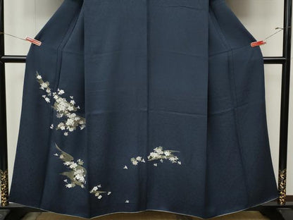平和屋着物●訪問着　総刺繍　流水舞花文　金糸　ますいわ屋扱い　正絹　逸品　CABM9344ut