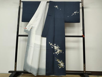 平和屋着物●訪問着　総刺繍　流水舞花文　金糸　ますいわ屋扱い　正絹　逸品　CABM9344ut
