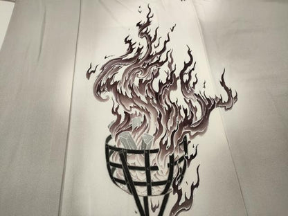 平和屋着物●江戸友禅染絵師　小柳津公龍　訪問着　松明　暈し染め　正絹　逸品　CABM9348ut