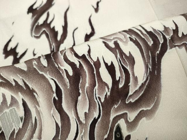 平和屋着物●江戸友禅染絵師　小柳津公龍　訪問着　松明　暈し染め　正絹　逸品　CABM9348ut