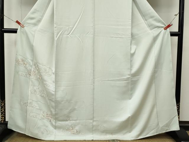 平和屋着物●訪問着　総刺繍　エ霞草花文　正絹　逸品　未使用　CABM9356ut