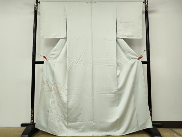 平和屋着物●訪問着　総刺繍　エ霞草花文　正絹　逸品　未使用　CABM9356ut