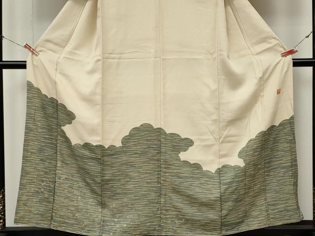 平和屋着物●ファッションデザイナー 花井幸子　訪問着　雲重ね花文　金彩　やまと誂製　正絹　逸品　CABM9359ut