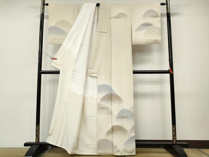 平和屋着物●訪問着　遠山文　暈し染め　金彩　正絹　逸品　CABM9361ut