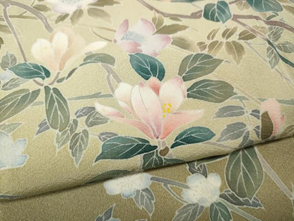 平和屋着物●訪問着　友禅　枝花文　暈し染め　正絹　逸品　CABM9362ut